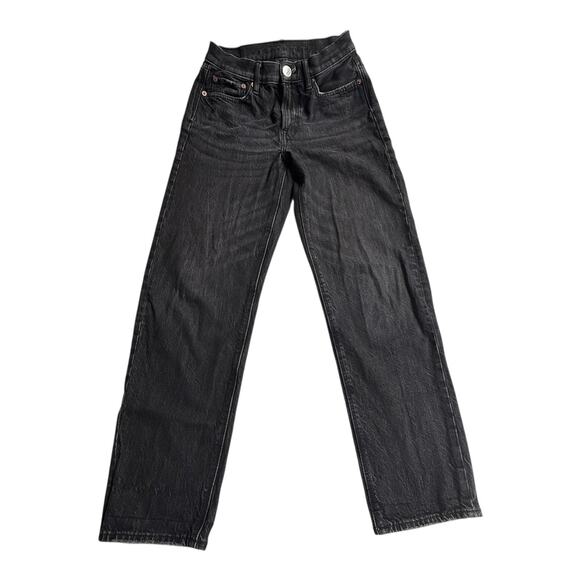 American Eagle 90's BOYFRIEND JEANS 5 Pocket Women's 00 Black Cotton Denim 25x27 - Picture 1 of 8